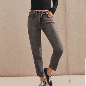 Pacsun‎ Women's Acid Wash Black Vintage Icon Raw Hem Denim Jeans. Size 25